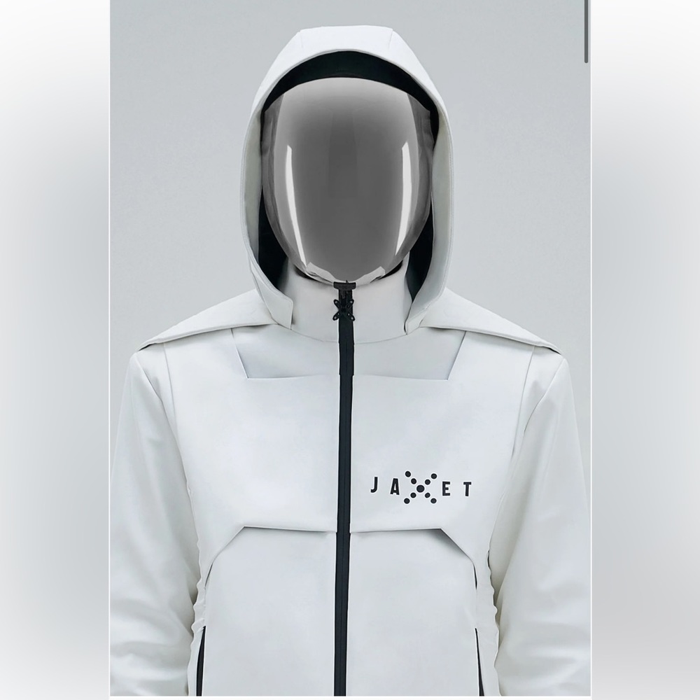 NWOT JAXET One White Jacket +Built In Headset + Mask